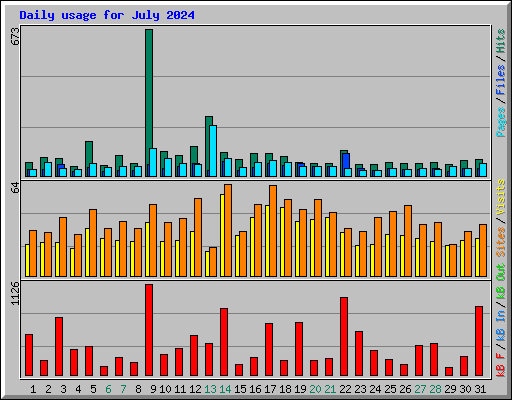 Daily usage for July 2024