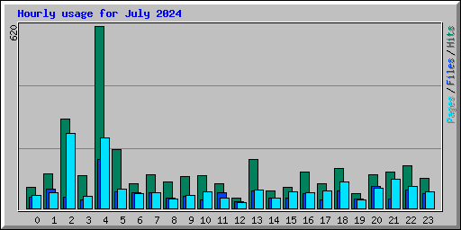 Hourly usage for July 2024