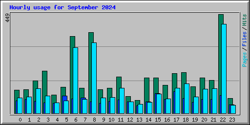 Hourly usage for September 2024