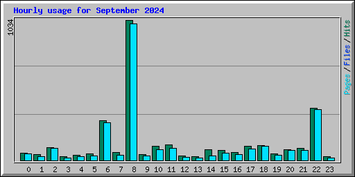 Hourly usage for September 2024